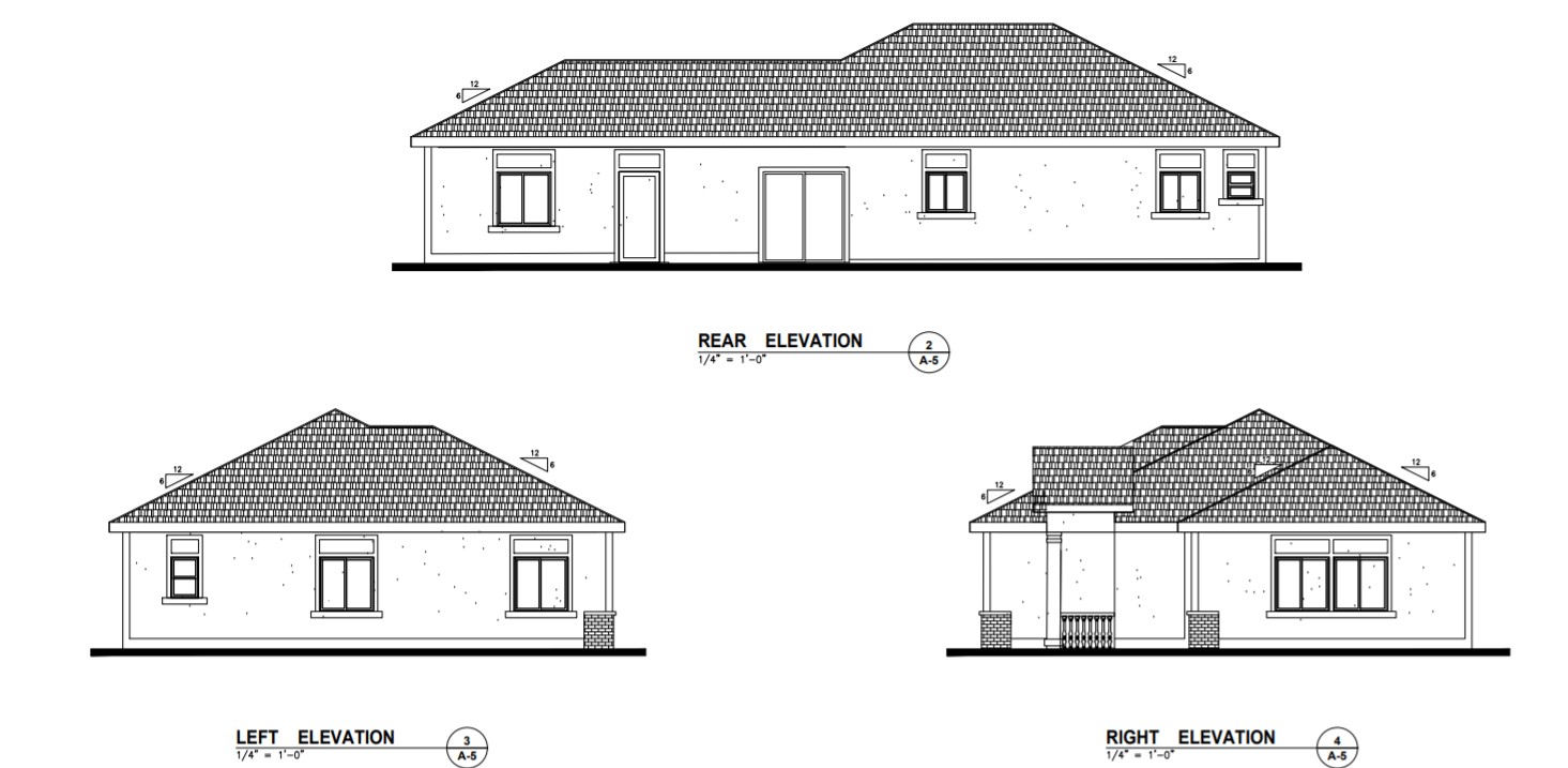 1036 Neal Road Front Elevation Set A