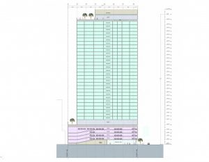 1431 Franklin Street building section, elevation by LARGE Architecture