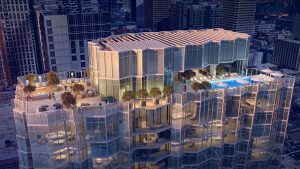 1431 Franklin Street residential amenity deck, rendering by LARGE Architecture