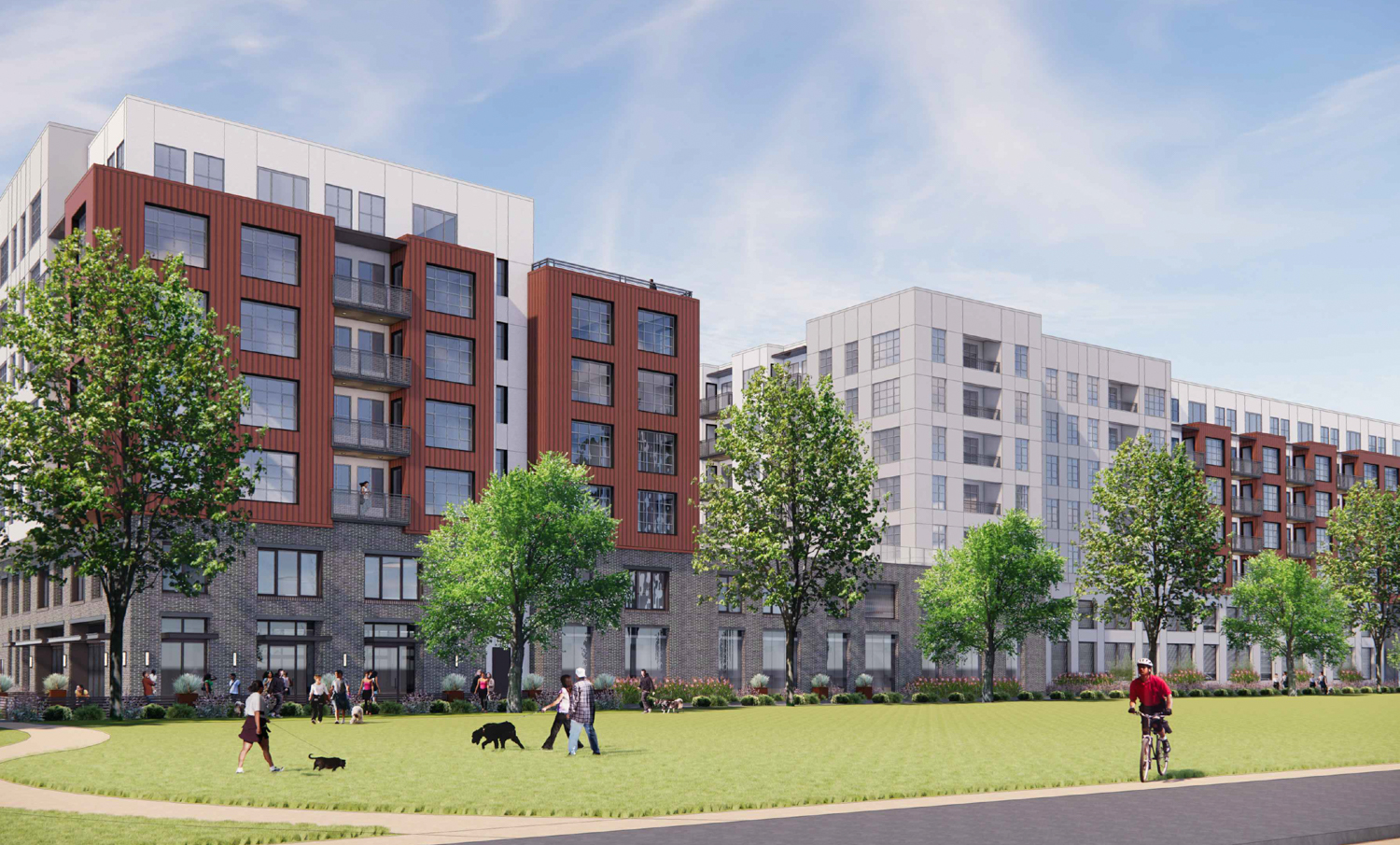 1477 Huntington Avenue centennial way trail, rendering by KTGY Architecture + Planning