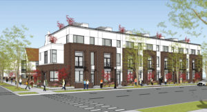 1619 N Street townhomes, rendering by Vrilakas Groen Architects