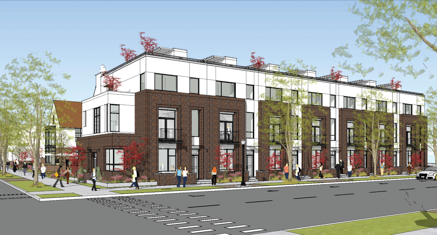1619 N Street townhomes, rendering by Vrilakas Groen Architects