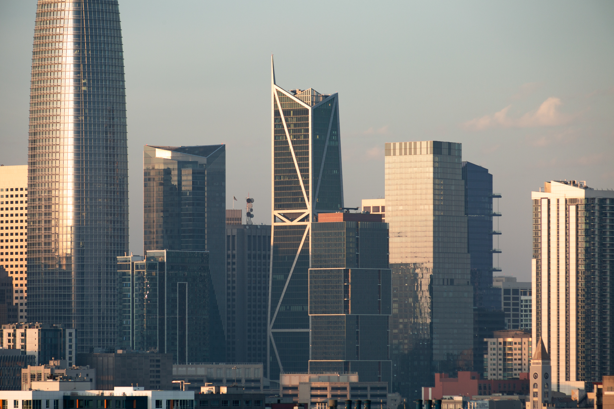 181 Fremont Street fit in the skyline between Salesforce Tower, Millennium Tower, 500 Folsom Street, and The Avery, image by Andrew Campbell Nelson