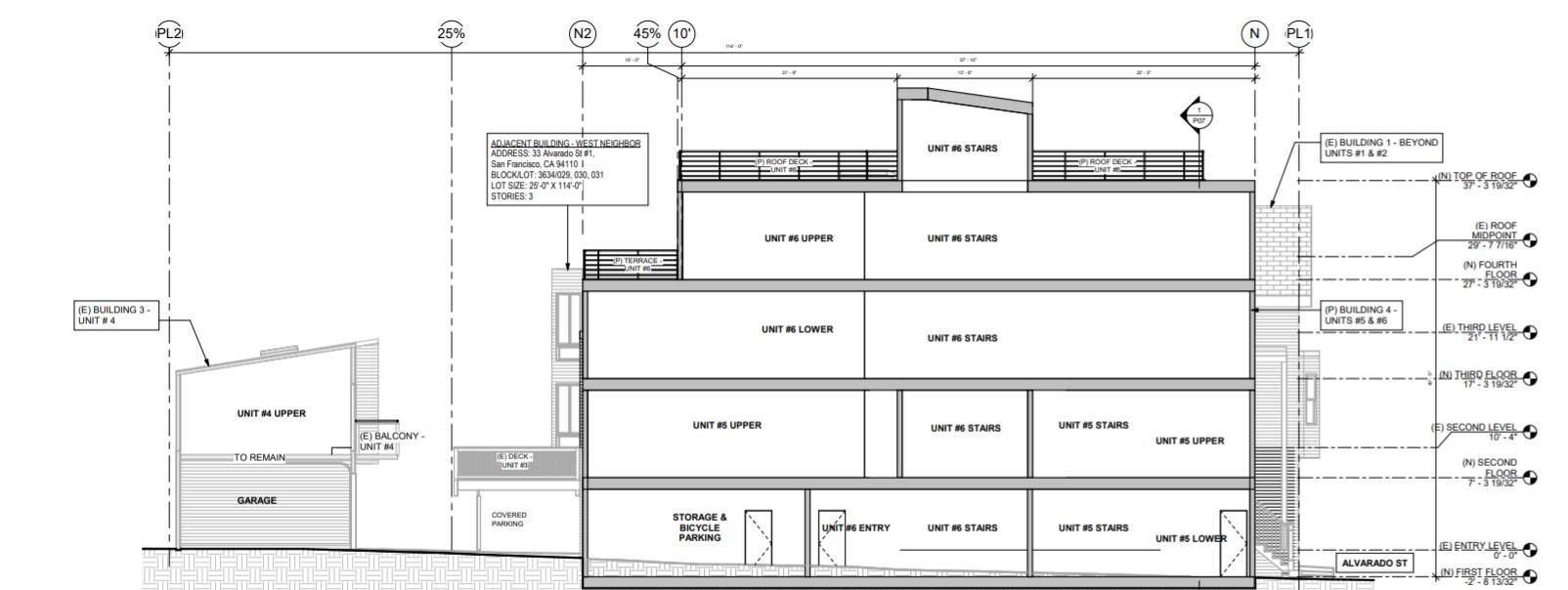 23 Alvarado Street Proposed Section