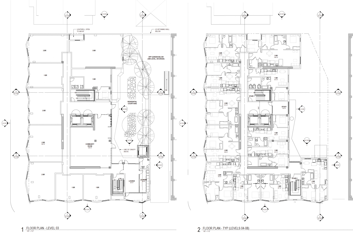2530 18th Street third and fourth level floor plans, illustration by Mithun