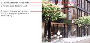 288 Ritch Street facade breakdown, rendering by SOM