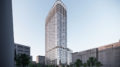 395 3rd Street sidewalk view, rendering by Henning Larsen