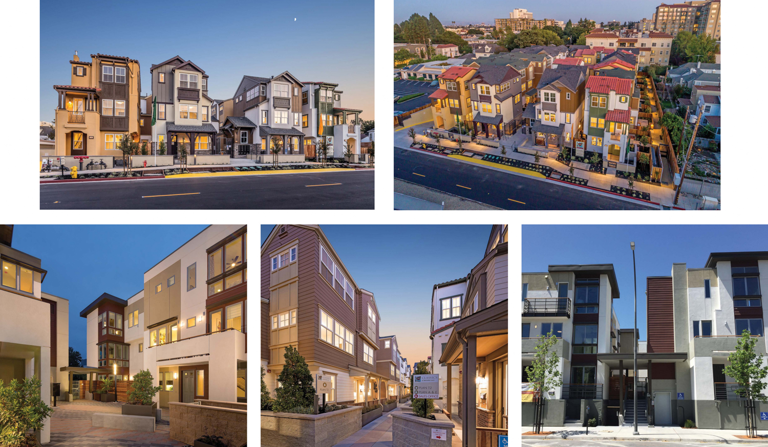 Design inspirations for 2251 San Ramon Valley Boulevard elevation, collage by Dahlin Group