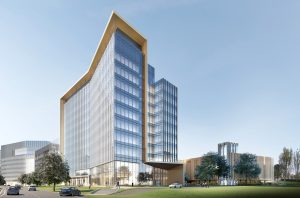Gateway of Pacific Phase 3 exterior, rendering by Flad