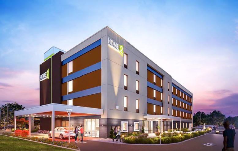 Home2 Suites by Hilton at 2112 Loveridge Road, rendering by I & A Architects