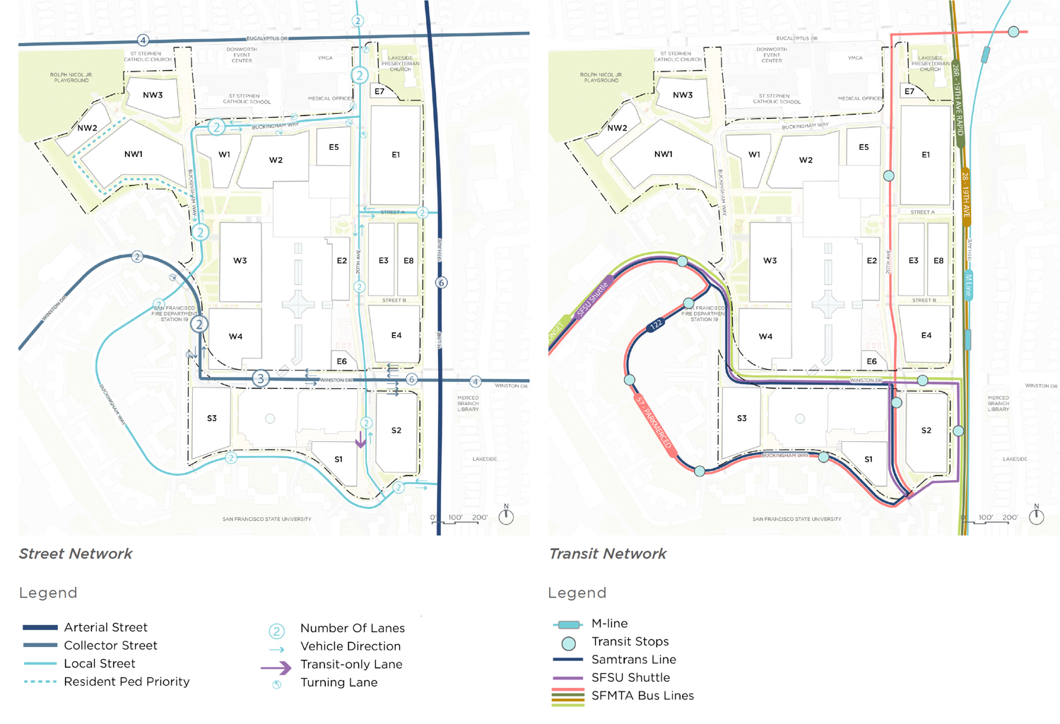 Stonestown Development site circulation, illustration courtesy Brookfield