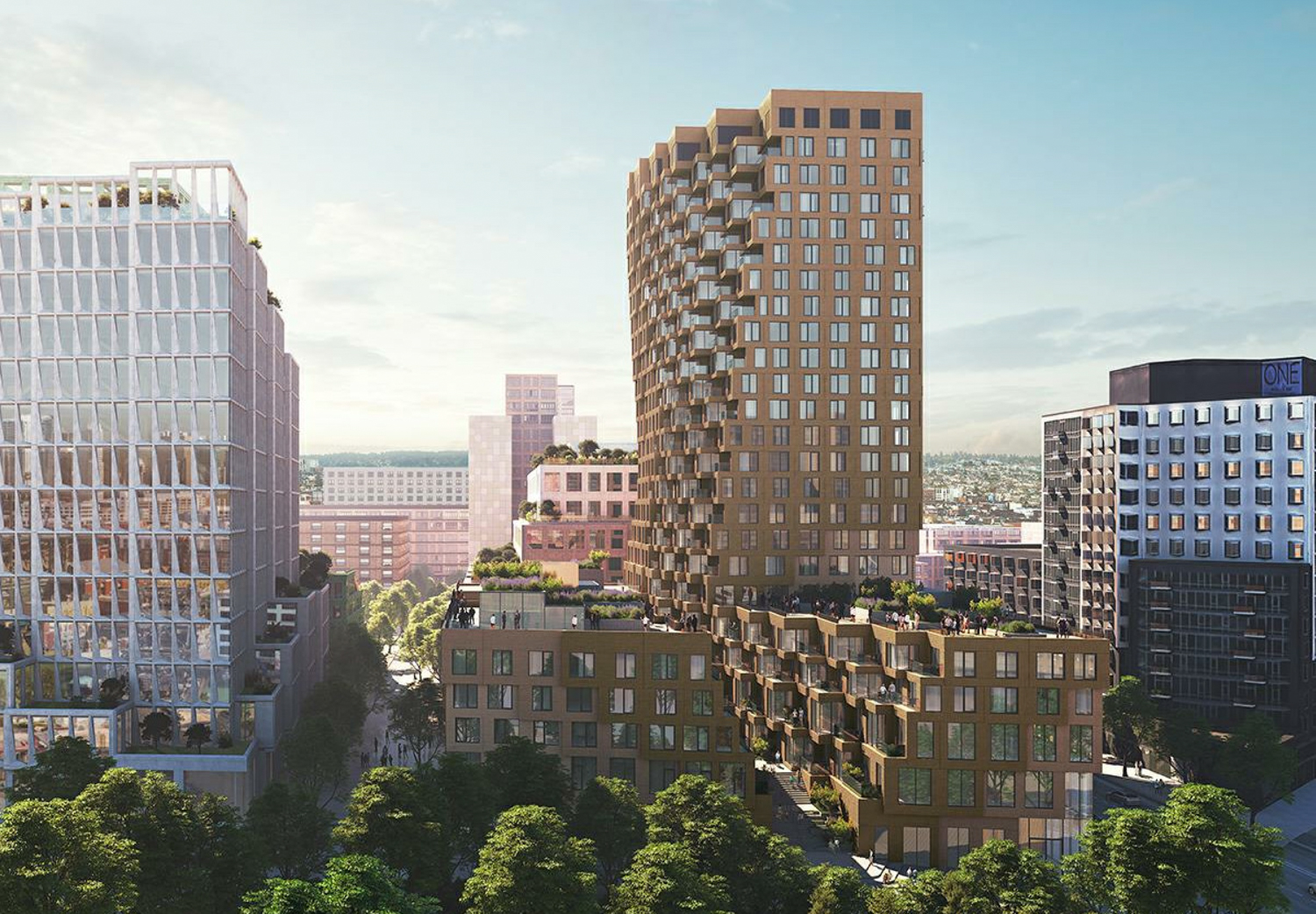 The Canyon aerial perspective, design by MVRDV