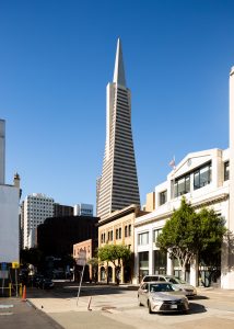 Transamerica Pyramid from Pacific and Sansome, image by Andrew Campbell Nelson