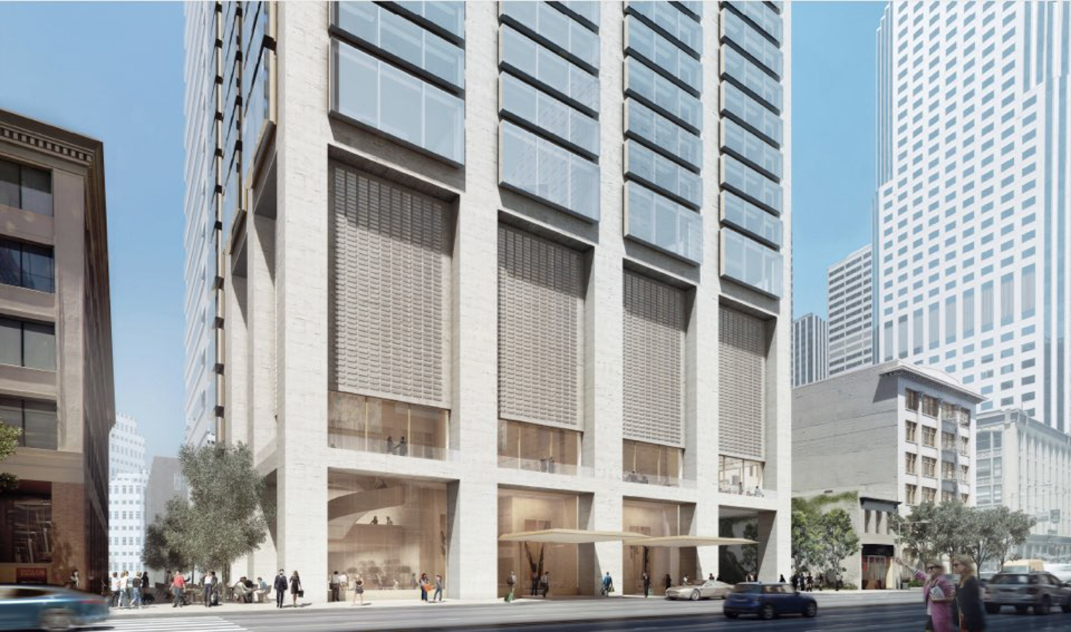 Waldorf Astoria base, rendering of design by Heller Manus Architects