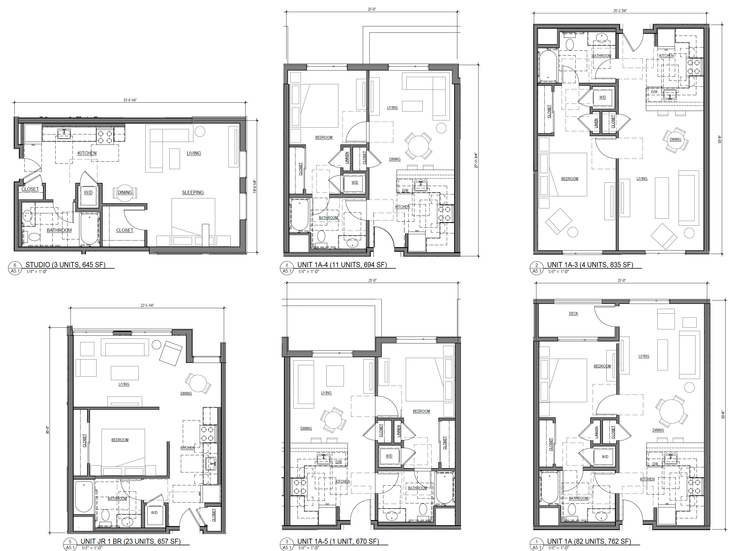 1 Adrian Court average unit floor plan, illustrations by Seidel Architects