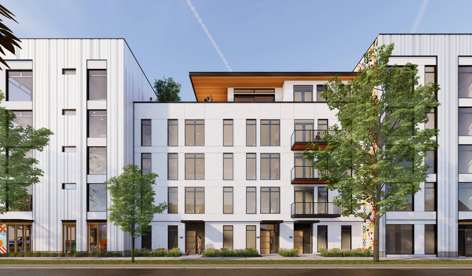 20th Place Project at 1925 F Street facade elevation, rendering by C2K Architecture