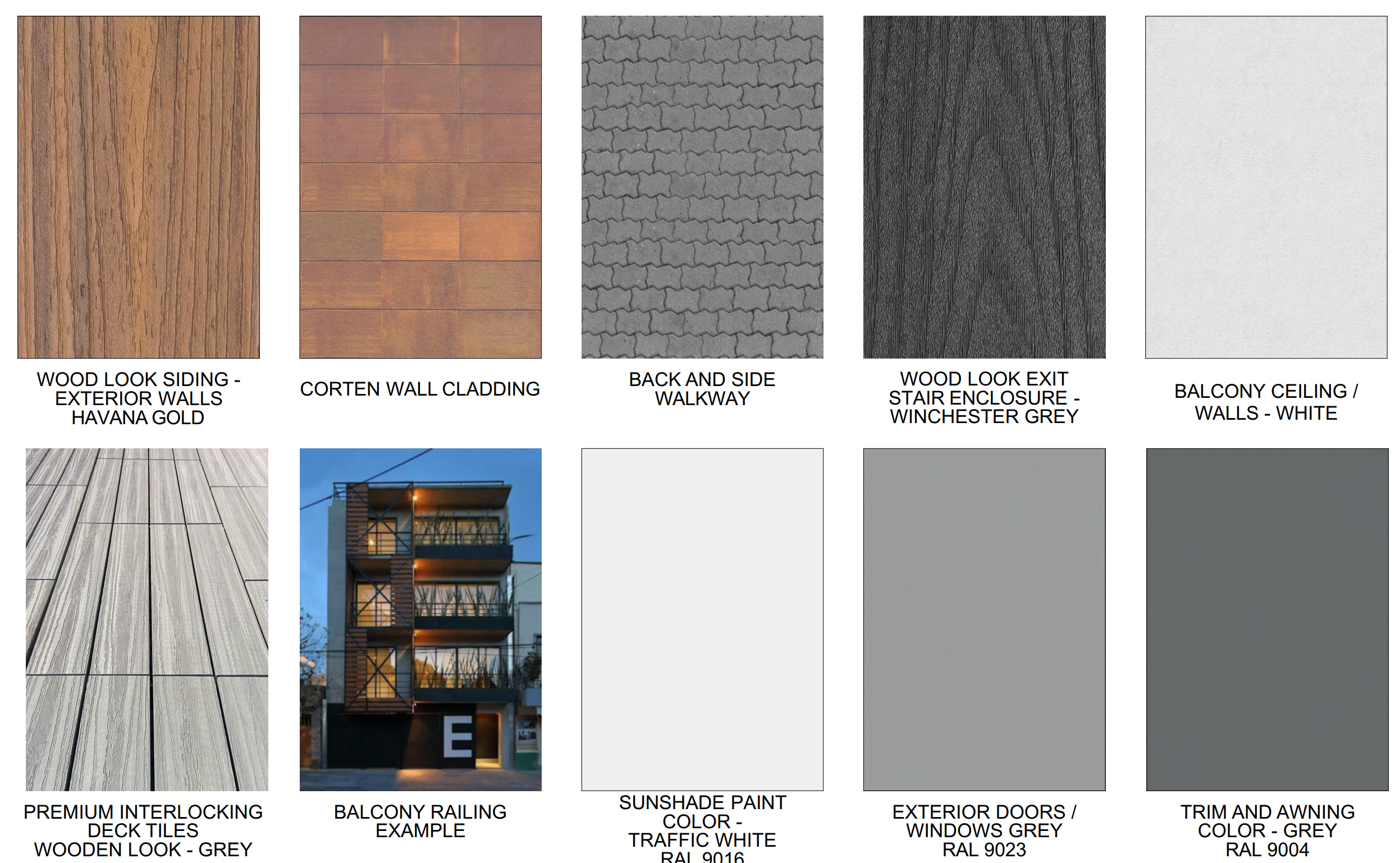 330 12th Street facade material collage, image courtesy the City of Sacramento