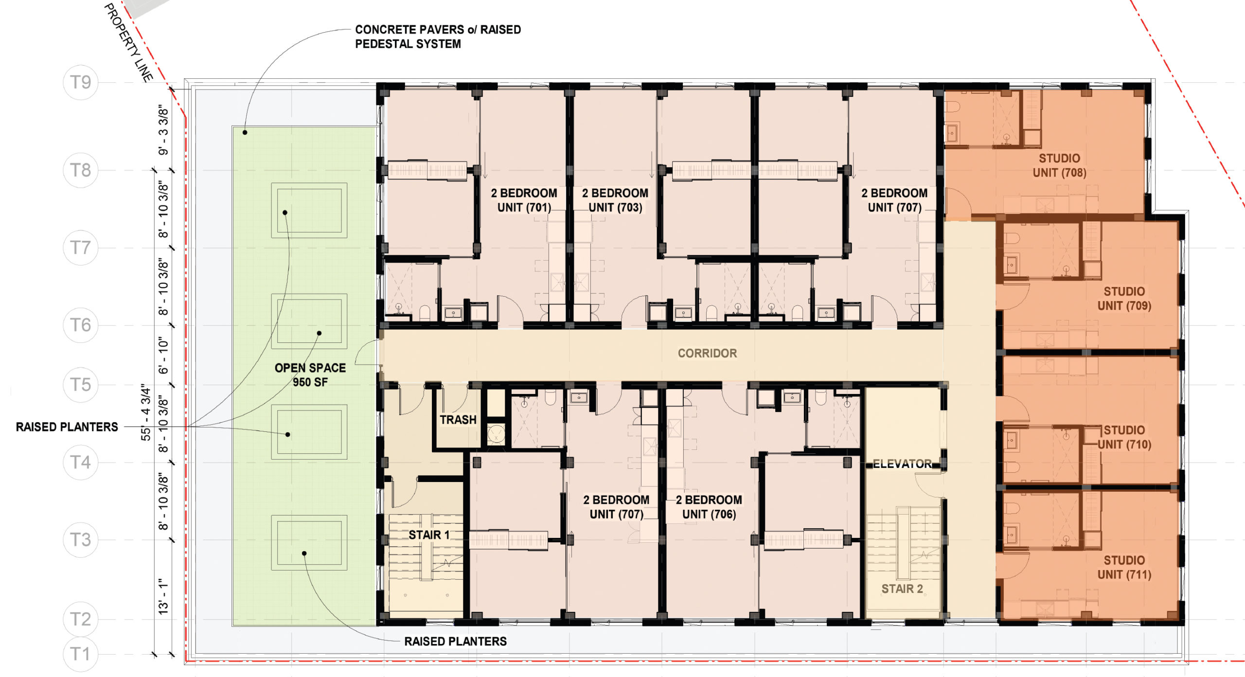 3403 Piedmont Avenue seventh-level floor plan, illustration by oWow
