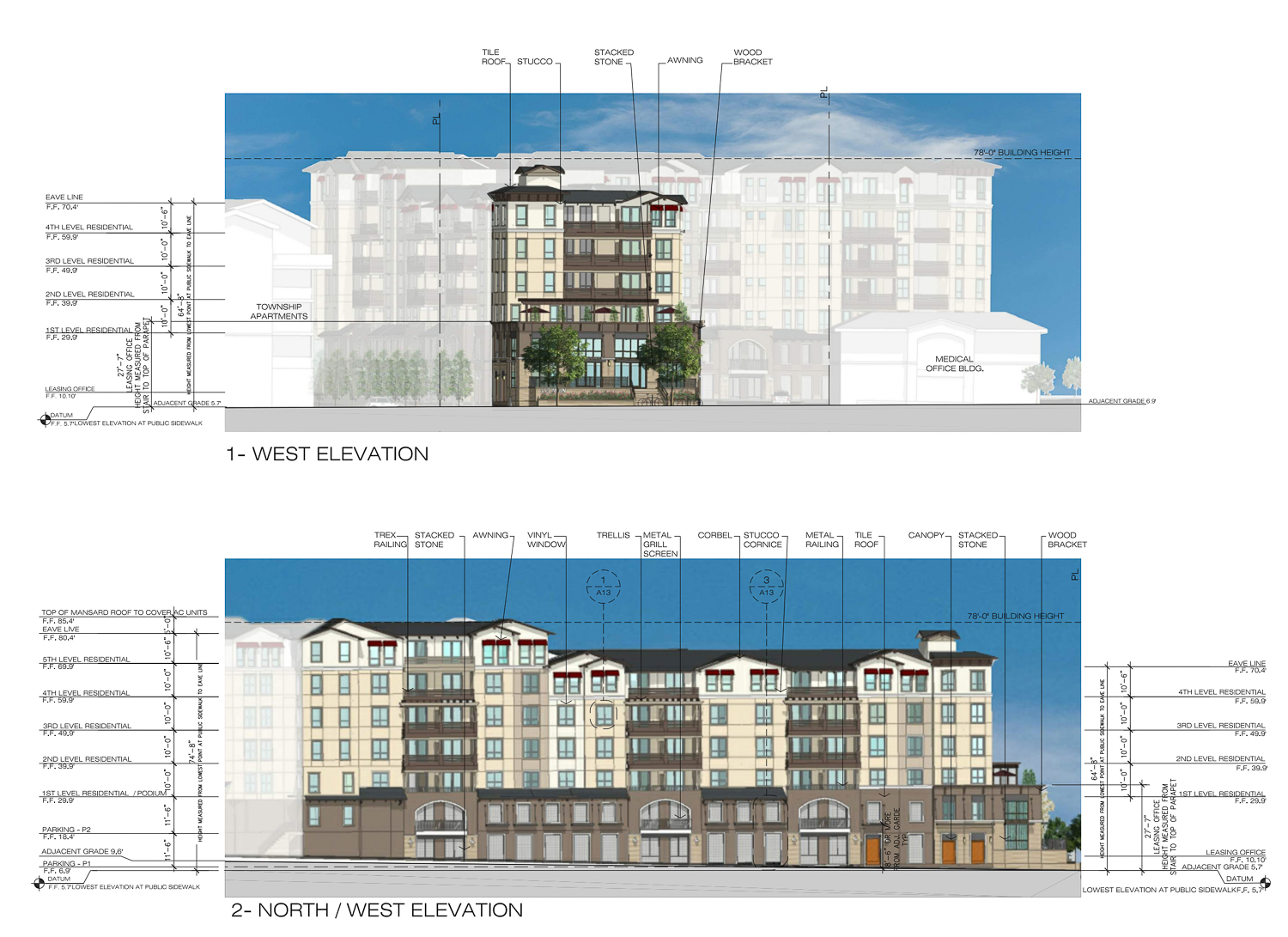 353 Main Street facade elevations, image by Withee Malcolm Architects