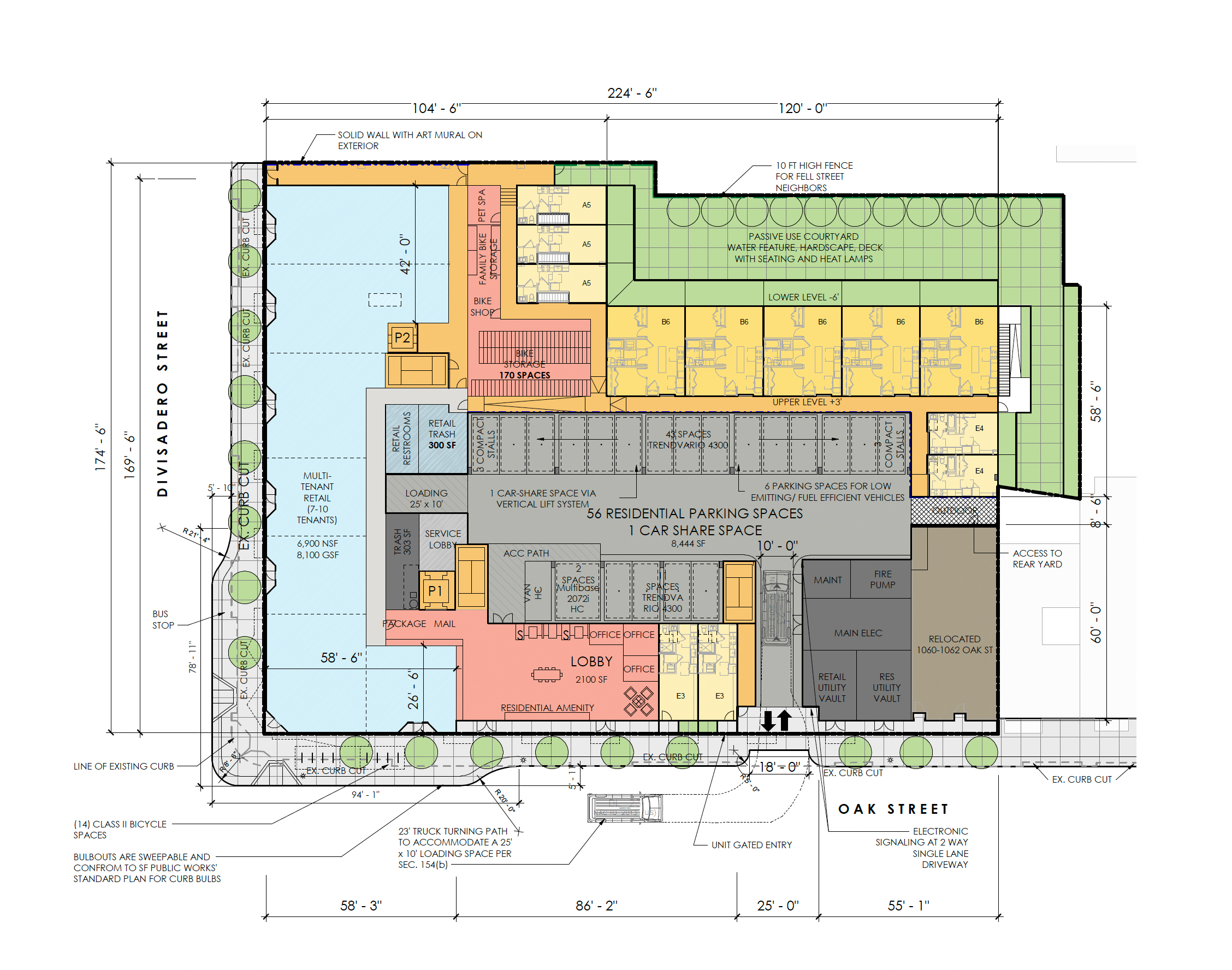 400 Divisadero Street floor plan, illustration by BDE Architecture