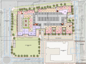 6201 Bollinger Canyon site map, illustration by MVE + Partners