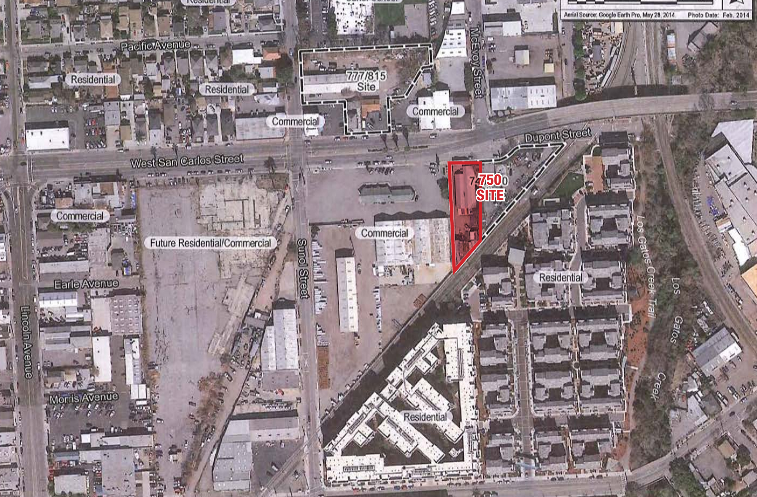750 West San Carlos project lot, image via Kimley Horn