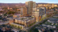 Mandela Station aerial view with Downtown Oakland in the background, rendering by JRDV Urban International