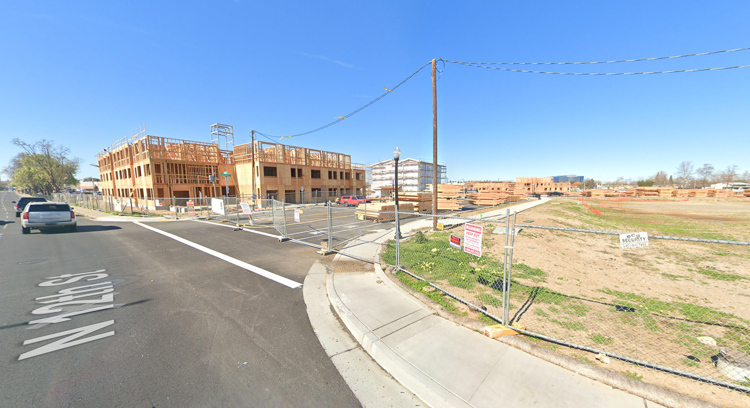 Mirasol Village construction underway, image via Google Street View circa February 2021