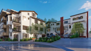 23 Excelsior Court view of old and new building, rendering by Harvey Architecture