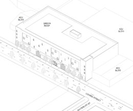 241 Loomis Street aerial view, illustration by Jackson Liles Architecture