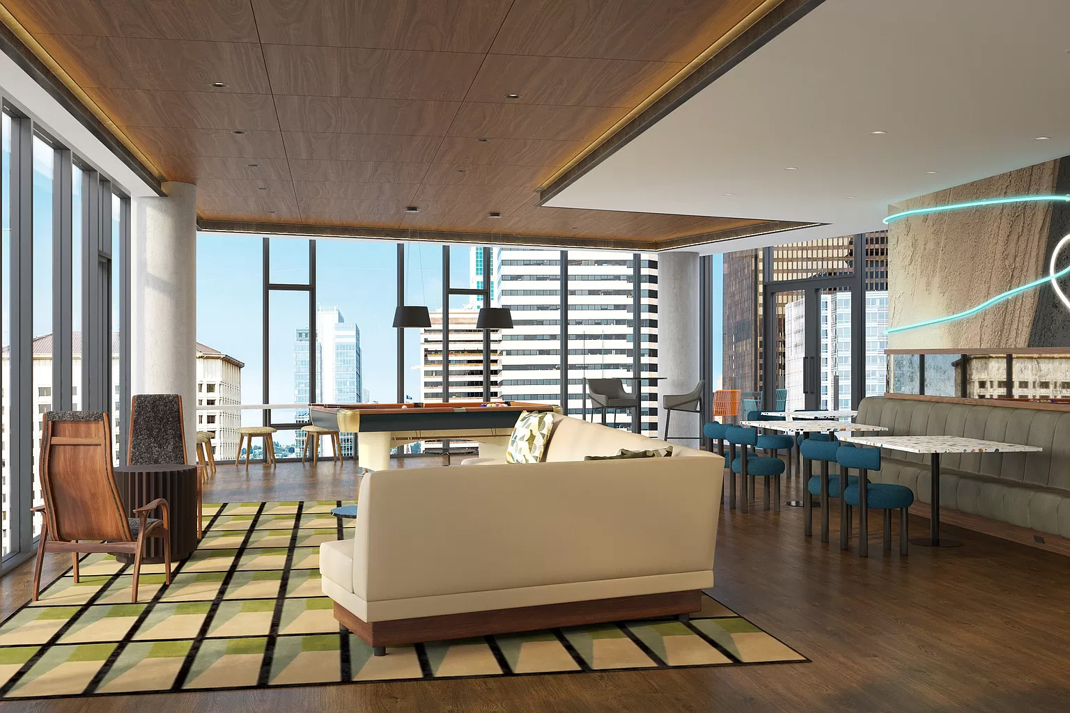 Forma rooftop lounge, rendering courtesy Holland Residential