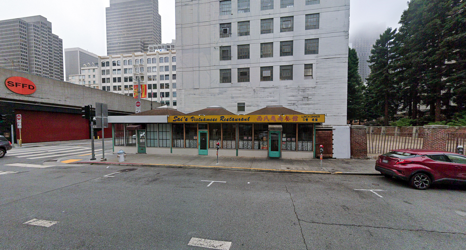 Sai's Vietnamese Restaurant at 505 Washington Street, image via Google Street View