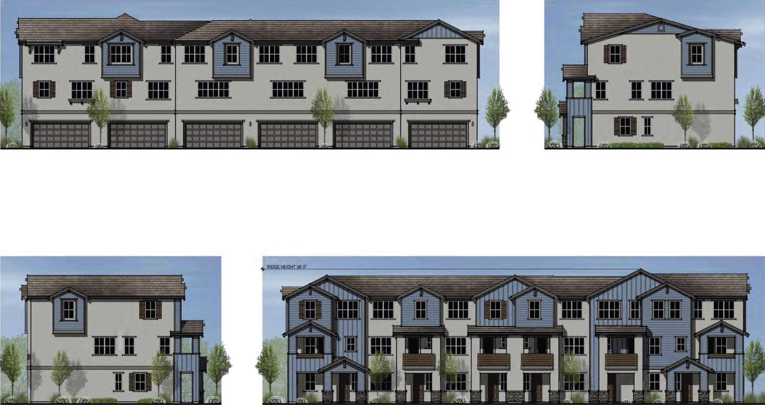 Wild Horse Multifamily facade elevation, design by SDG Architects