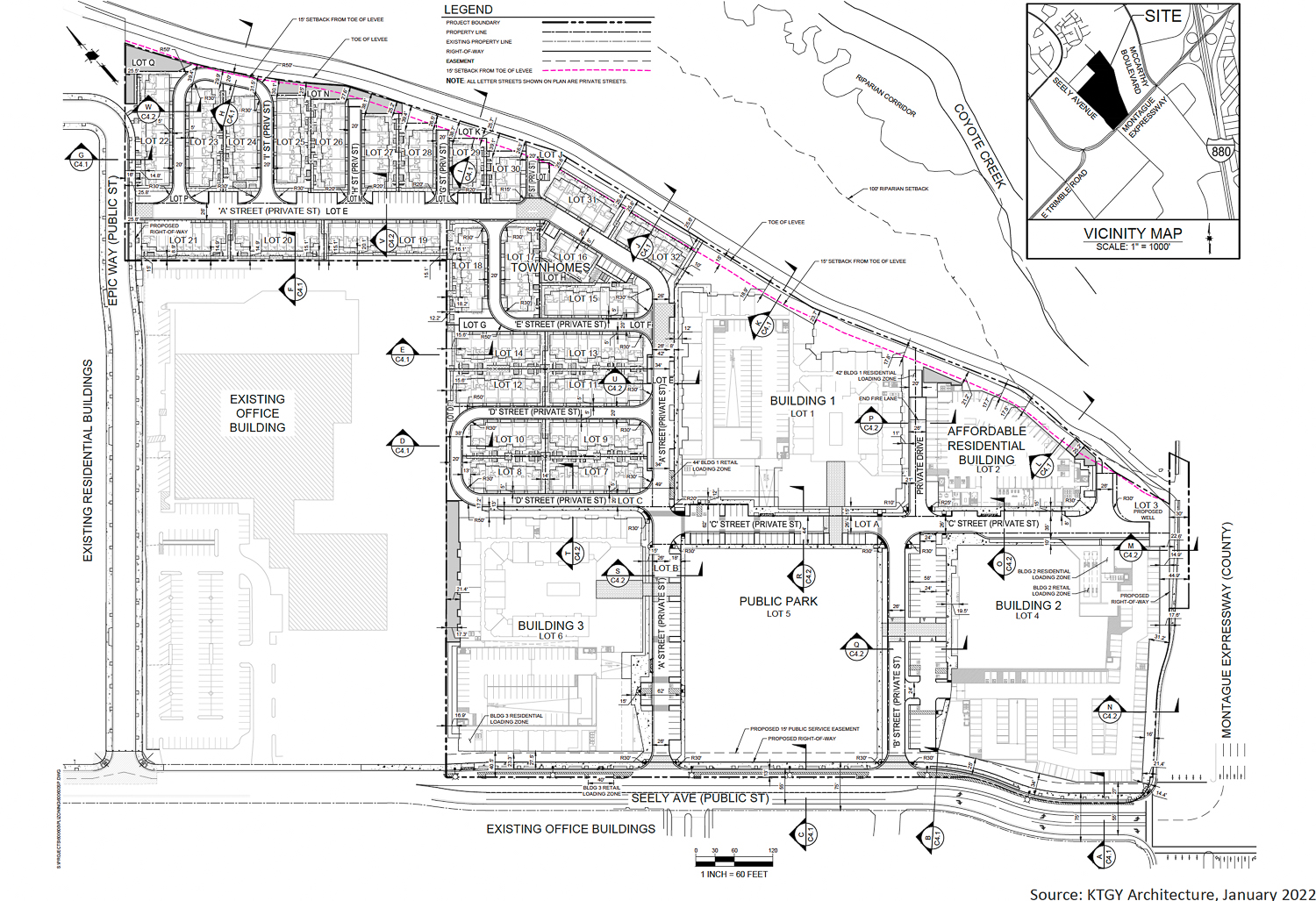 0 Seely Avenue site map, image by KTGY