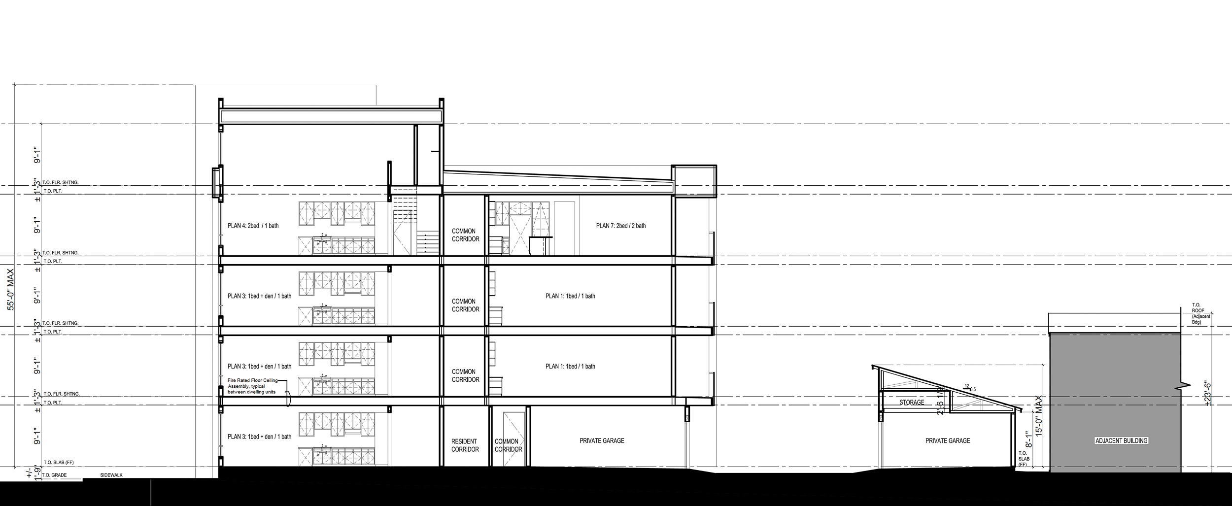 2400 Adeline Street vertical elevation, illustration by KTGY