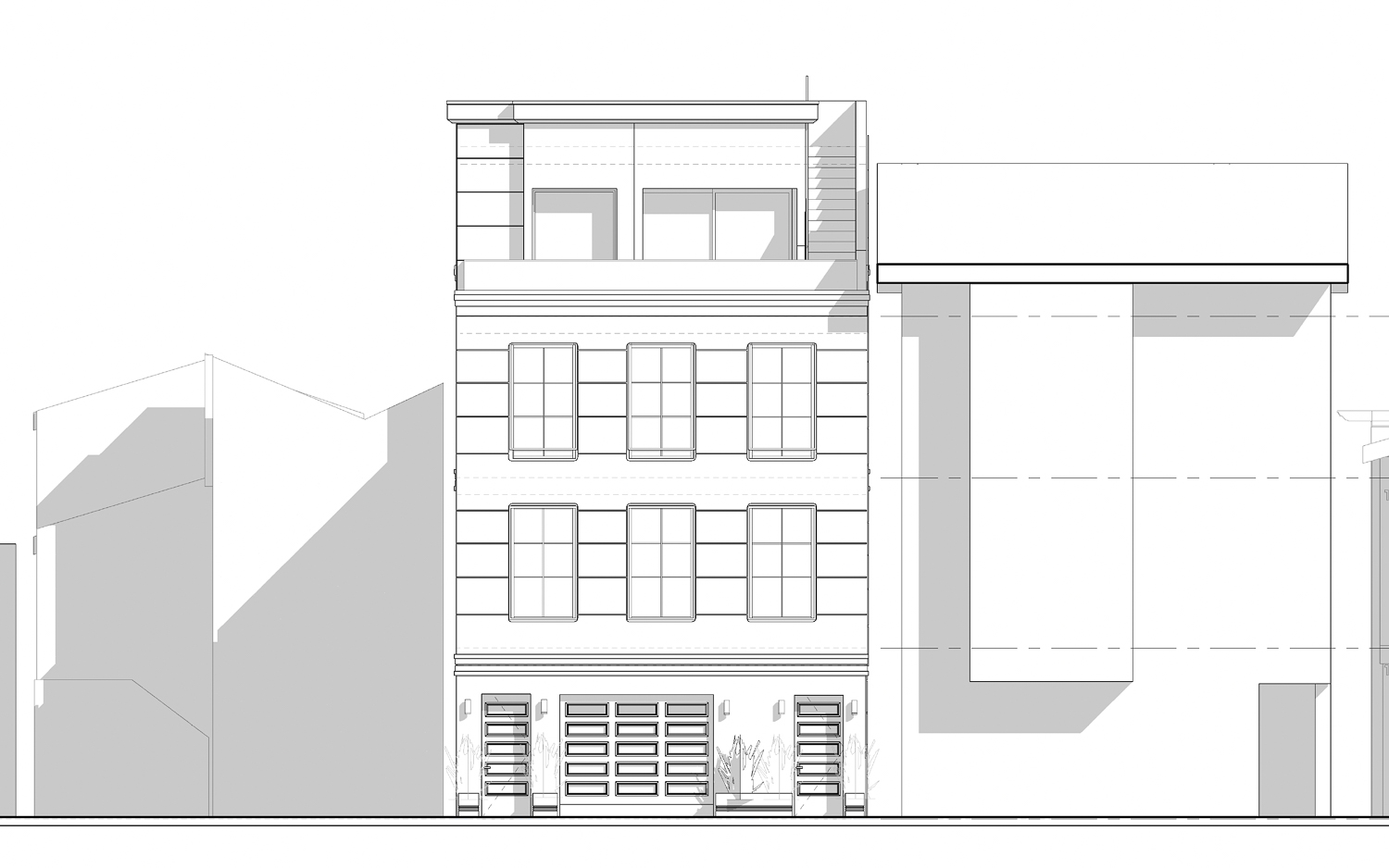 2536 California Street facade elevation, illustration by EAG Studio