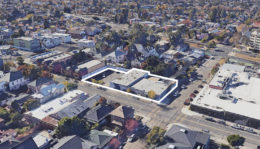 2900 Shattuck Avenue site outlined, image via Google Satellite