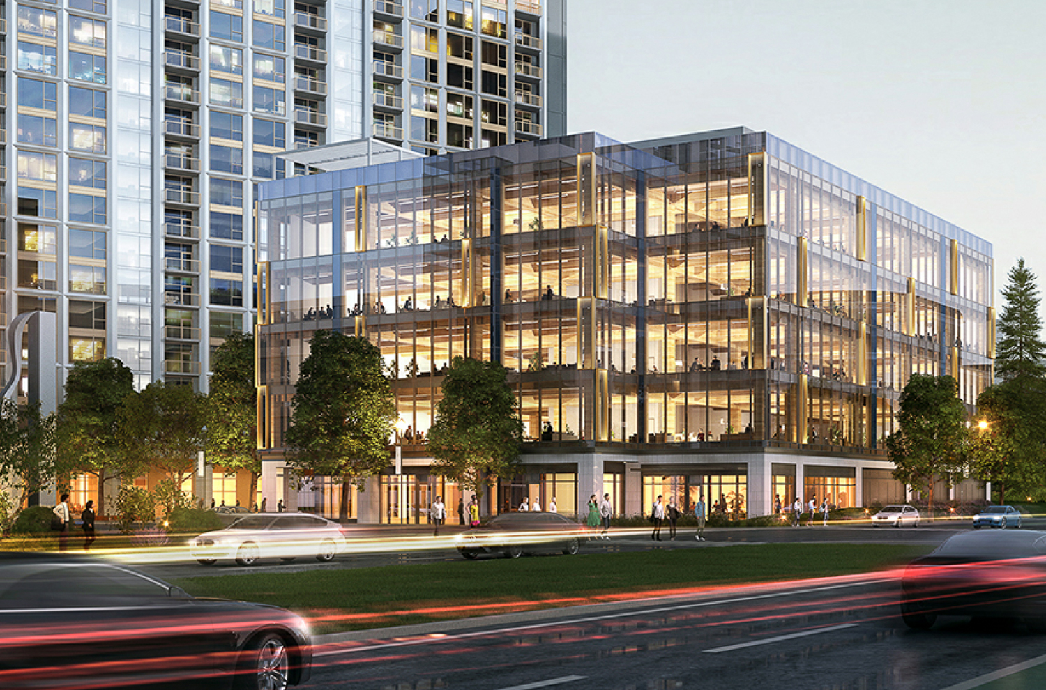 Lot X at 201 N Street office component, rendering by Solomon Cordwell Buenz