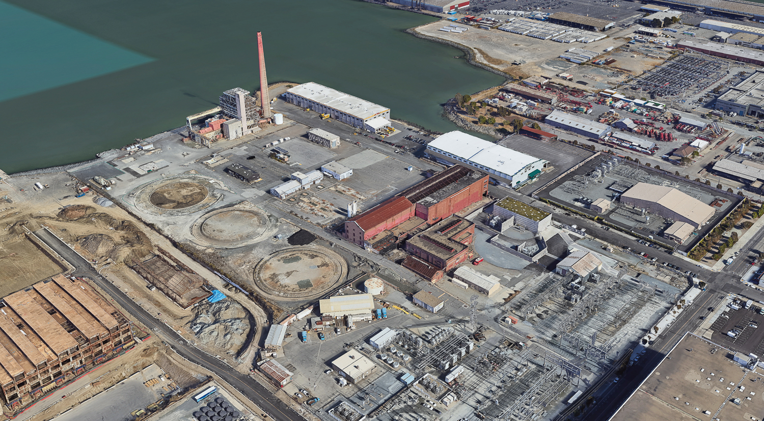 Potrero Power Station site, image via Google Satellite