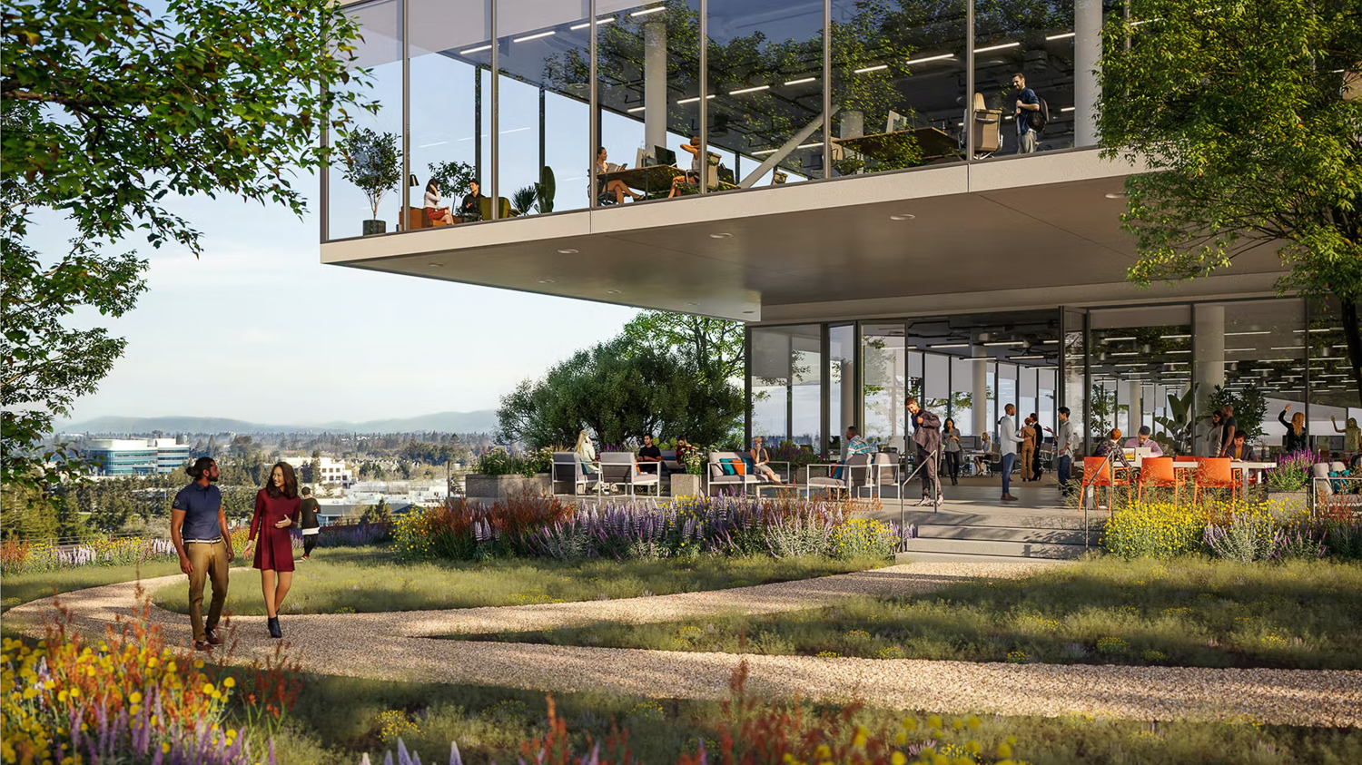 The Rise rooftop deck, rendering by Rafael Viñoly Architects
