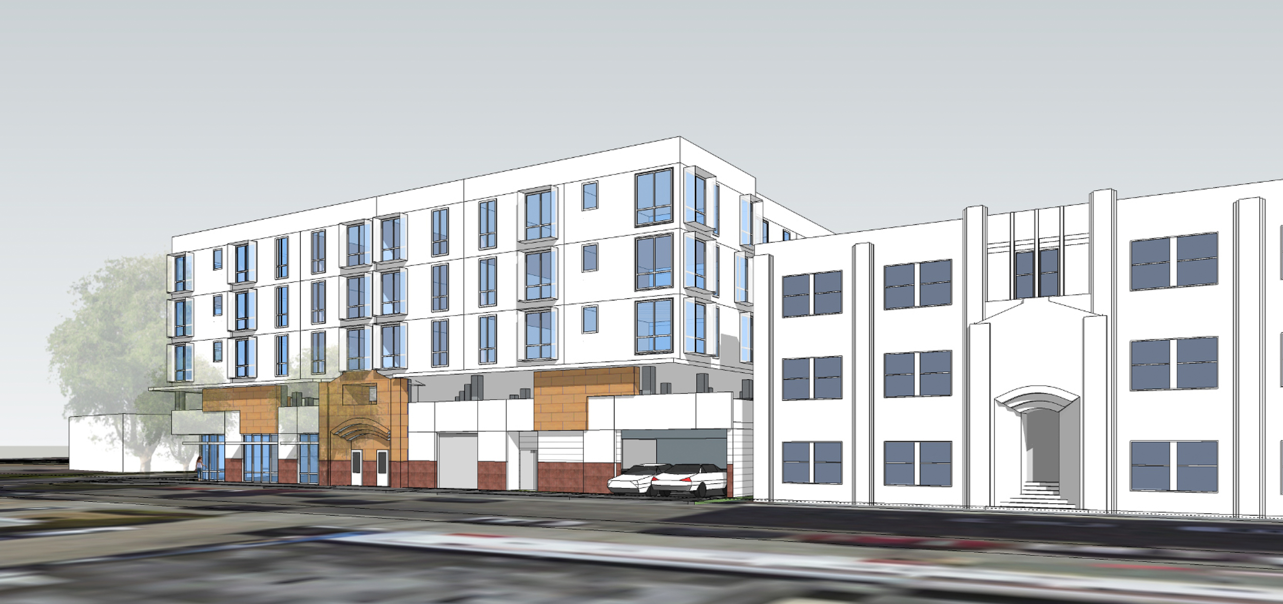 1003 East 15th Street view from 10th Avenue, rendering by MWA Architects