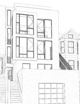 4122 17th Street proposed redesign, illustration by James W Skelton