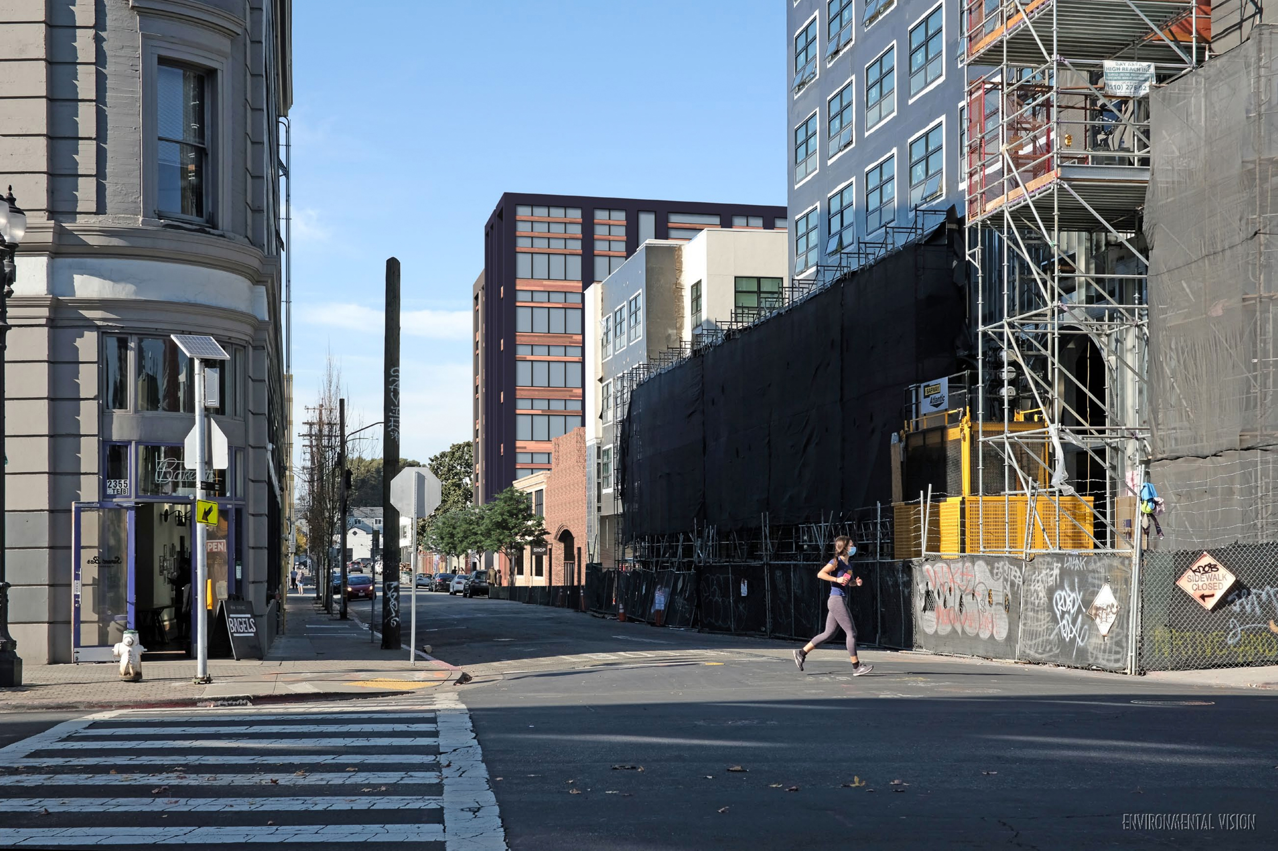 460 24th Street seen from Broadway and 24th Street, rendering by Environmental Vision