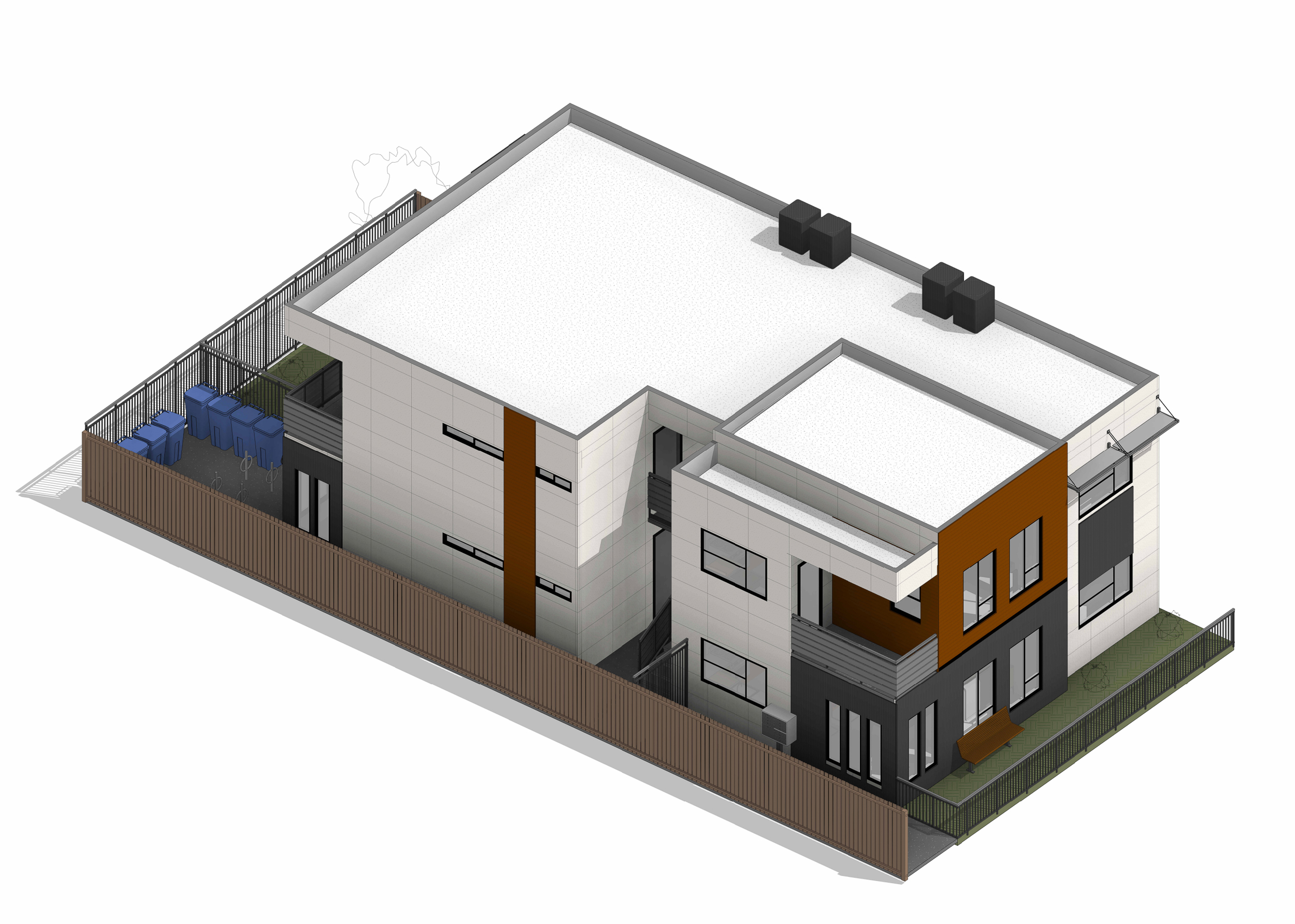 509 T Street facing Solons Avenue, axonometric view by Greyscale Homes Inc