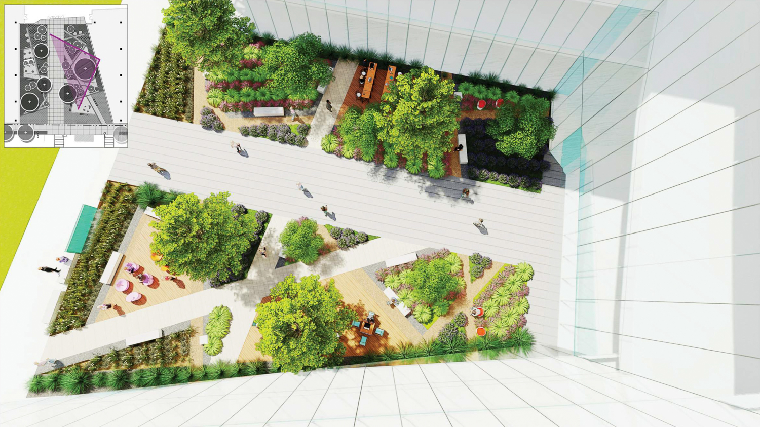 EmeryStation Overland courtyard, rendering by Perkins+Will