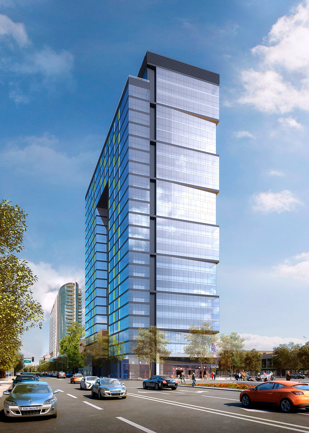 Gateway Tower, rendering courtesy DLR Group