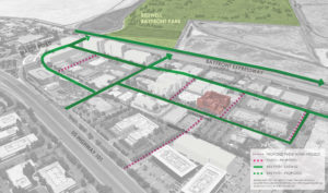 Menlo Flats neighborhood context, image by Heller Manus Architects, BDE Architecture