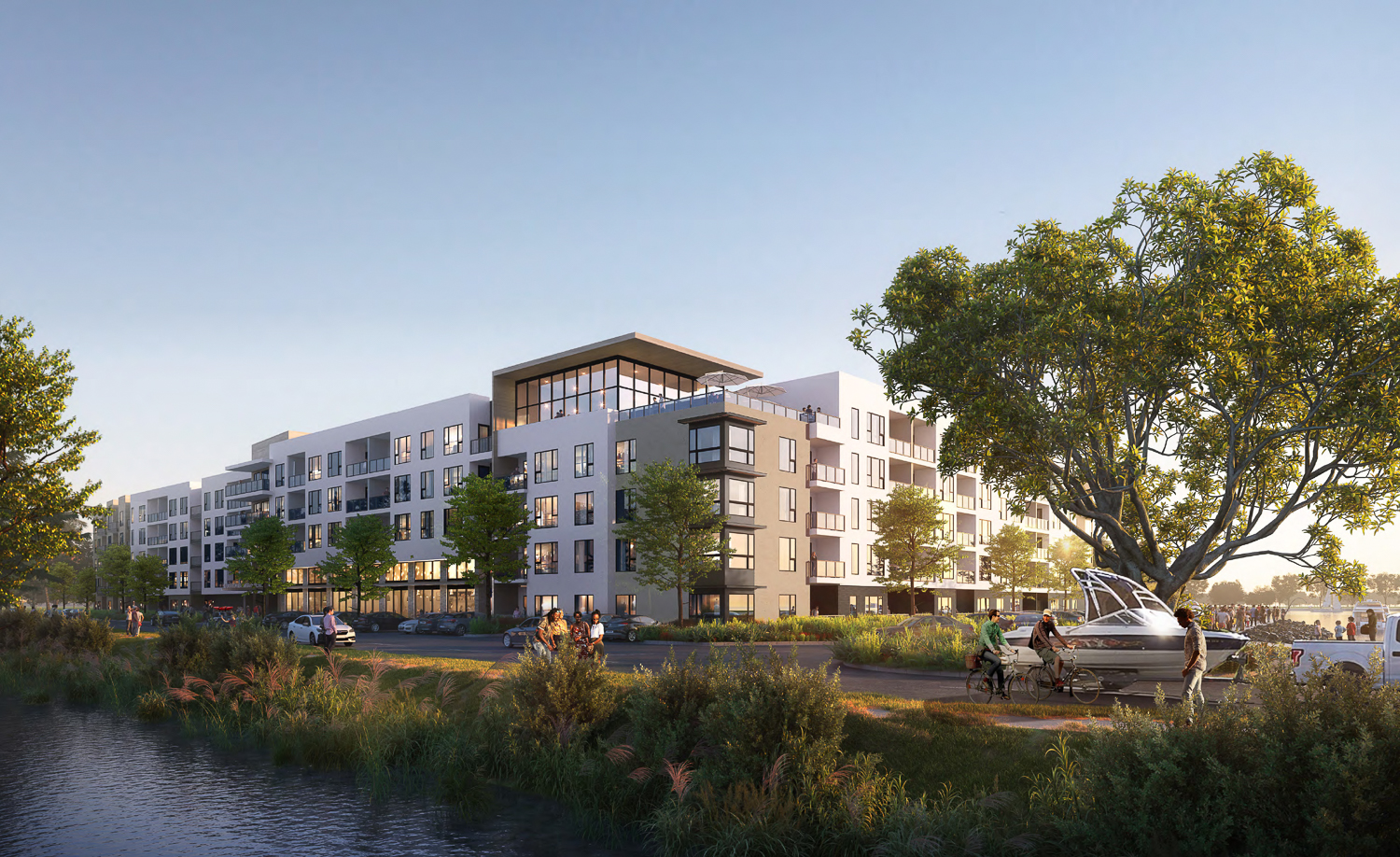 Monarch Bay Apartment Building, rendering by BDE Architecture