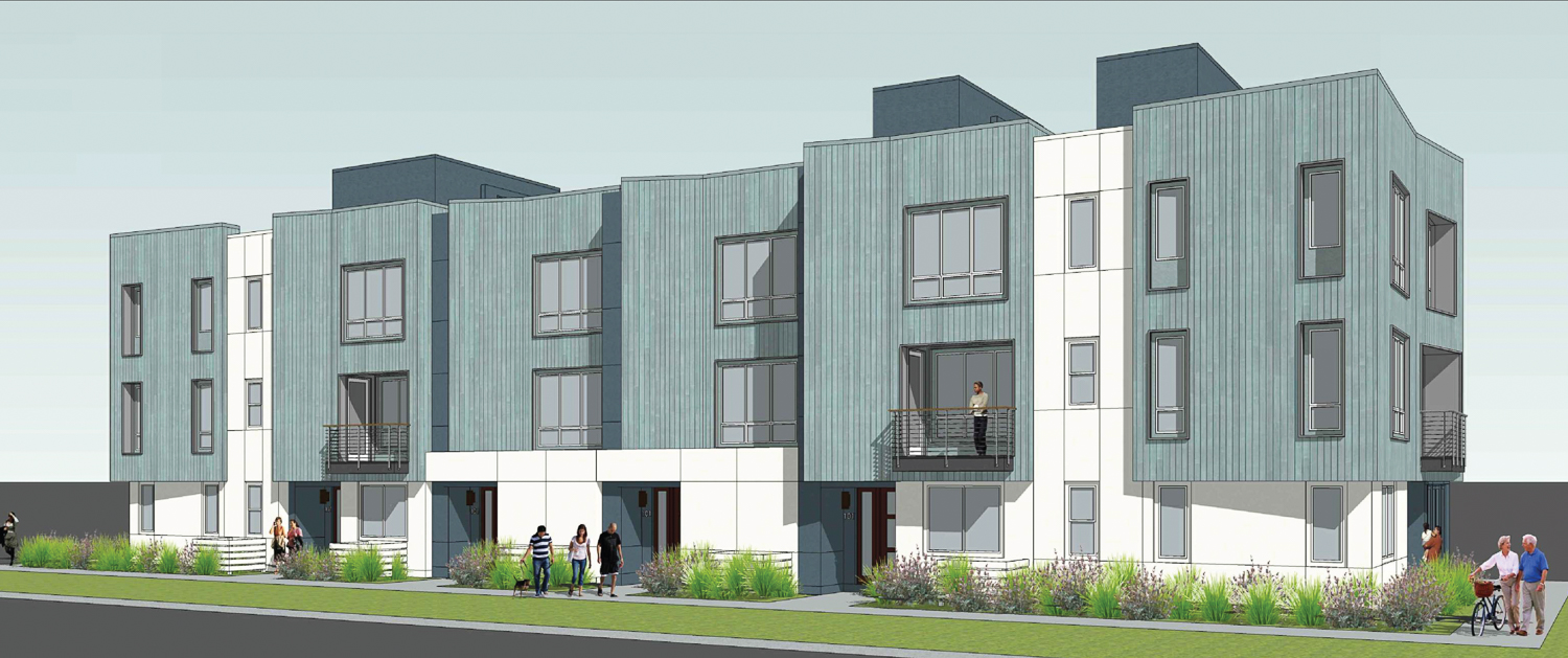 Monarch Bay townhome, rendering by KTGY