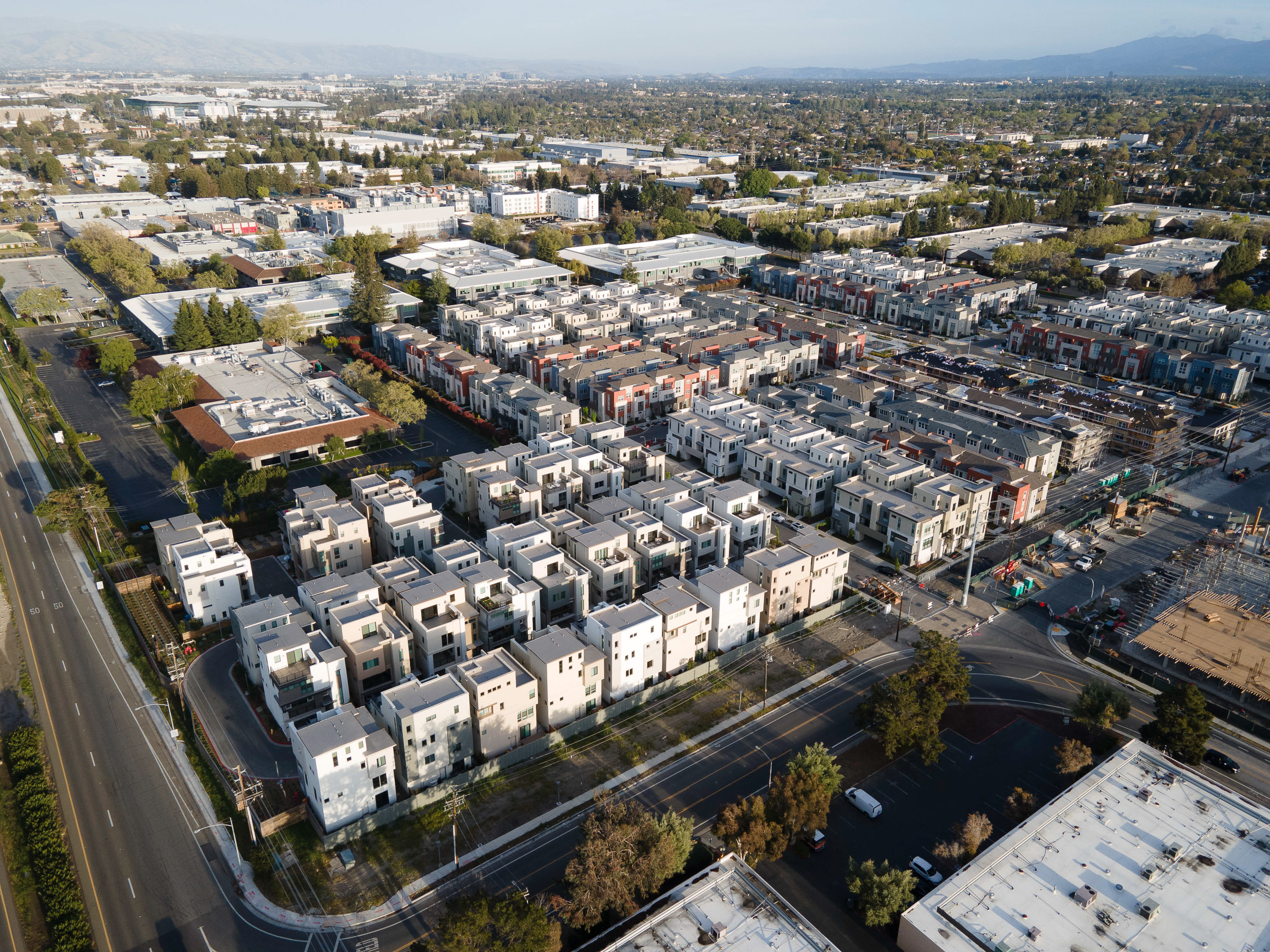 NUEVO Estates and townhomes aerial image